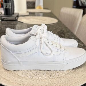Vans All-White Canvas Sneakers